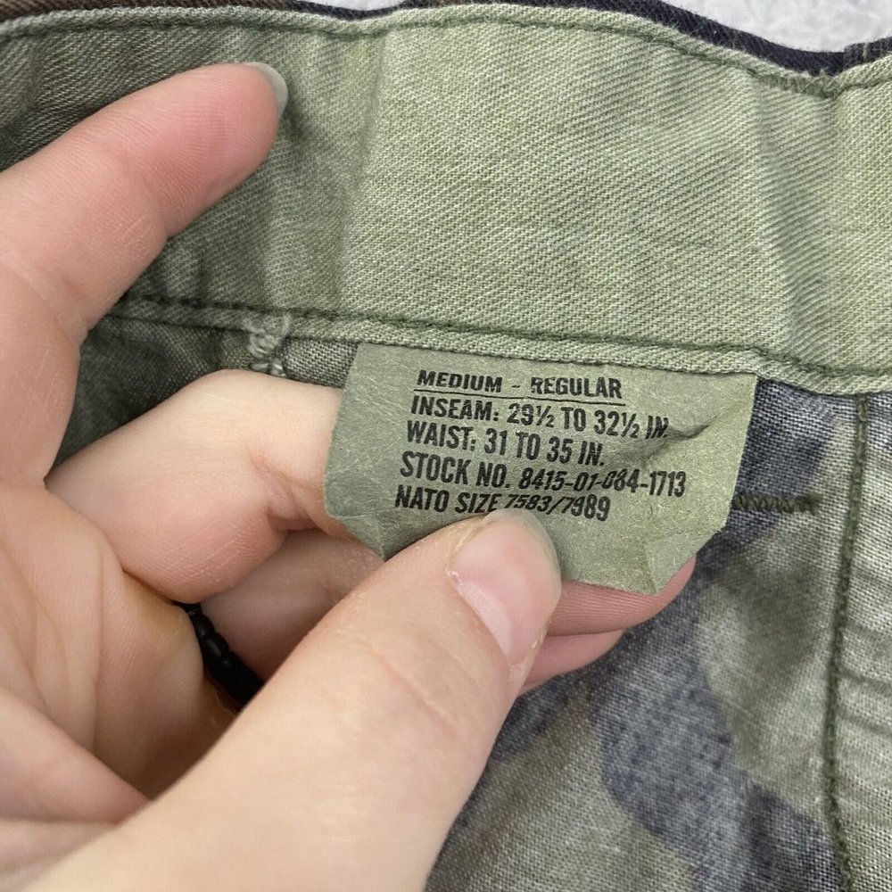 Military Trousers Woodland Camo Uniform Pants Size Medium Regular - Picture 4 of 7